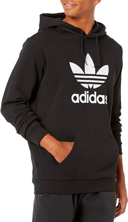 Adidas-hoodie med stora Trefoil-loggan