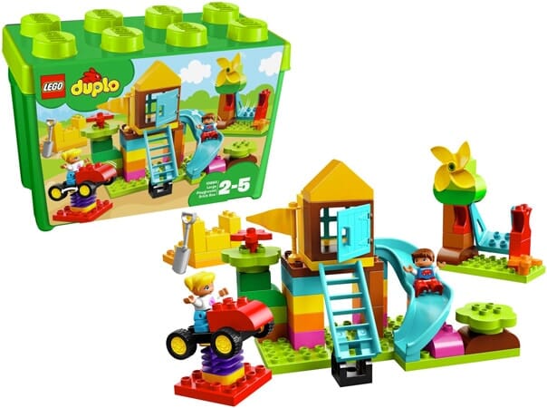 Lego Duplo Steinebox mit großem Spielplatz