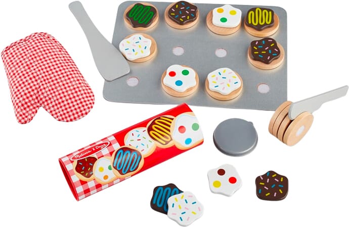 Melissa & Doug Set da gioco per biscotti in legno da affettare e cuocere