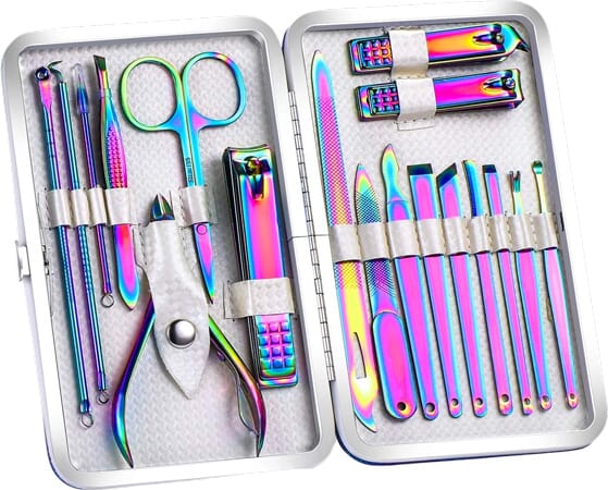 Portable Rainbow Manicure Set