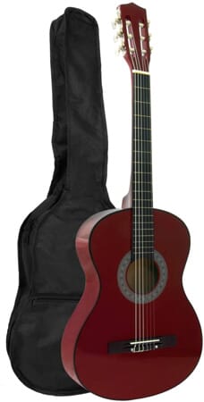 Czerwona Gitara Klasyczna 3/4 z Zestawem dla Początkujących