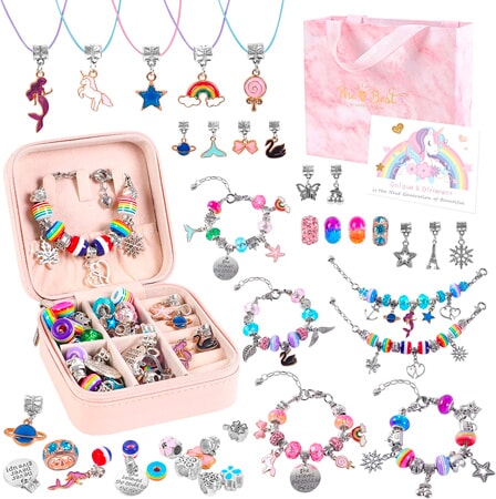 Charm Bracelet Making Kit with Jewelry Storage Box