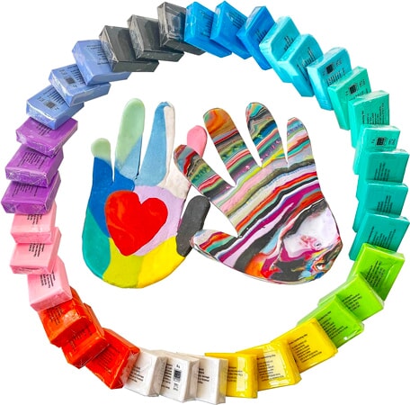 Lerskål med handavtryck – gör-det-själv-kit