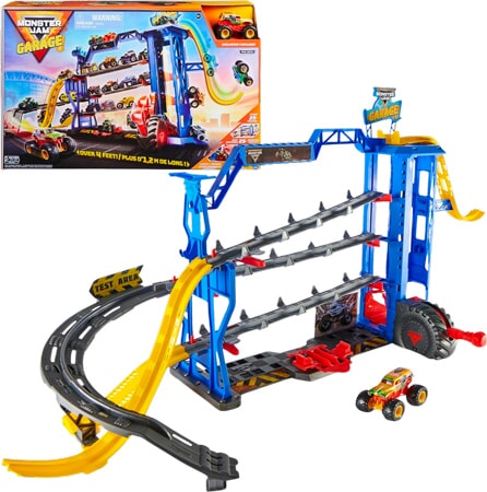 Garage Monster Jam Mega con Camion Grave Digger