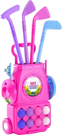 QDRAGON Kids Golf Set with Rolling Cart