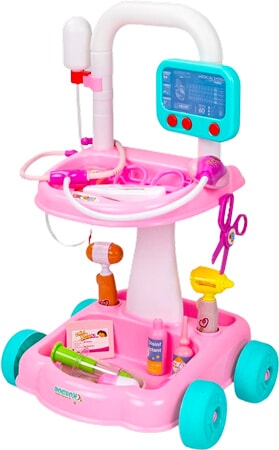UNIH Rolling Doctor Cart Medical Play Set
