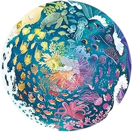 Okrągłe Puzzle Gradient Oceanu