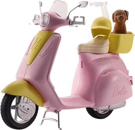 Skuter Barbie z Przyczepką dla Szczeniaczka
