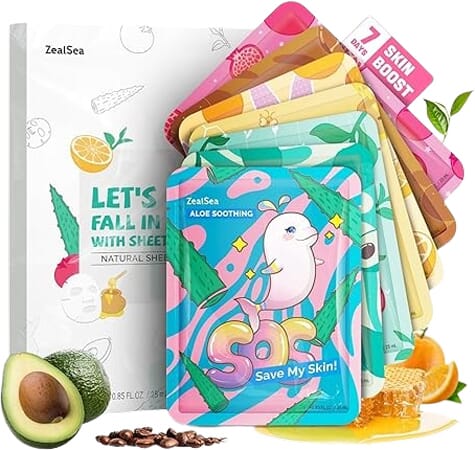Ansiktsmaskset med 7 olika varianter