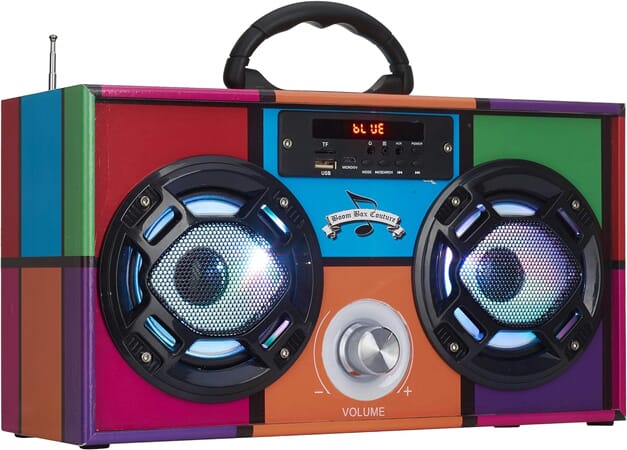 Głośnik Retro Boombox z Pokazem LED