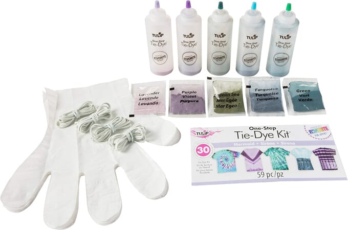 Zestaw do farbowania tie-dye z kolorami syrenki