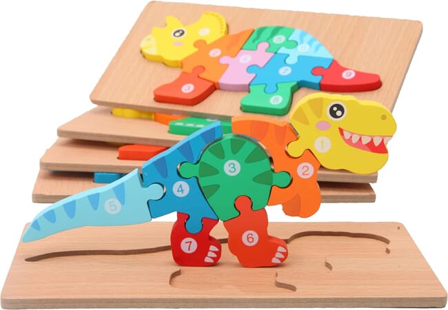 Dinosaurus Puzzels met Cijfers en Ontdekkingen