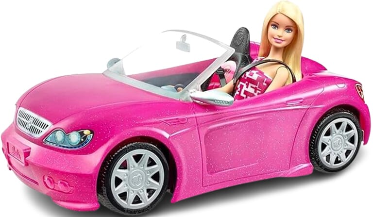 Kabriolet Barbie Sparkle - Różowy Samochód dla Lalek