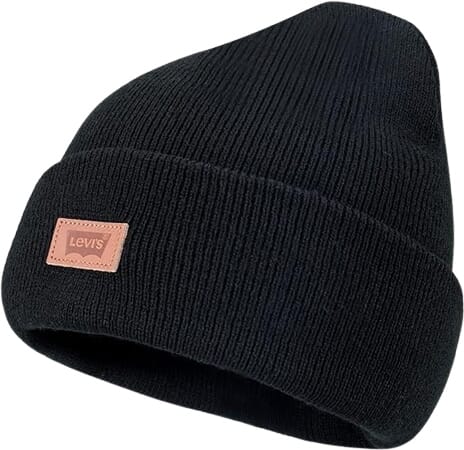Młodzieżowa czapka beanie Levi's z skórzaną naszywką