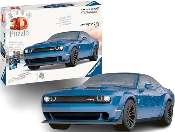 Puzzle 3D Dodge Challenger z Ruchomymi Kołami