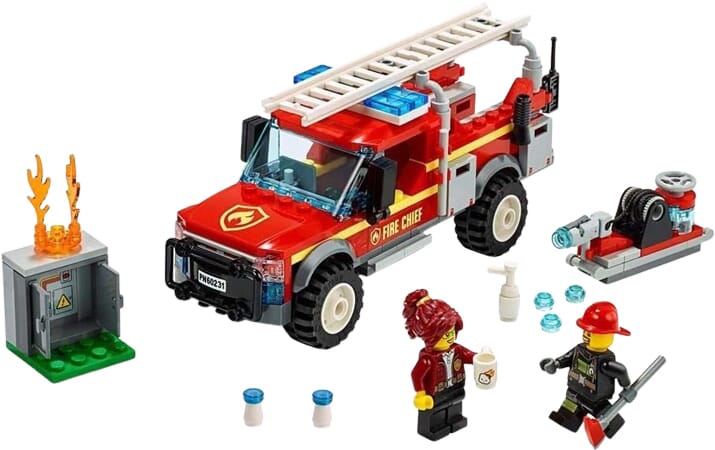 Wóz Strażacki LEGO z Interaktywną Armatką Wodną