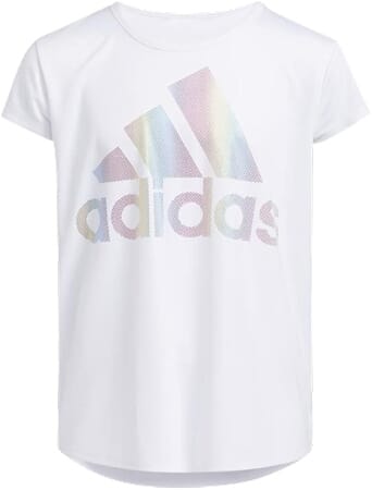 Sportowa Koszulka adidas z Tęczowym Metalicznym Wzorem