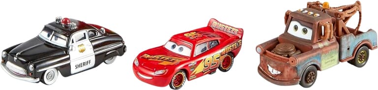 Pack Triple de Coches de Metal de Cars