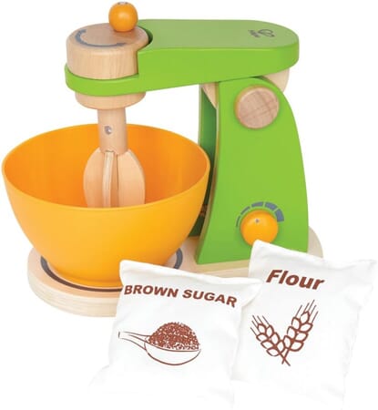 Houten Keukenmixer met Draaiende Hendel