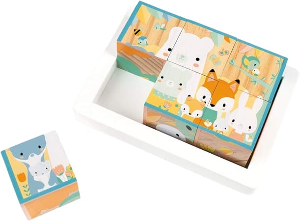 Puzzle en Bois Animaux de la Forêt Parent-Bébé