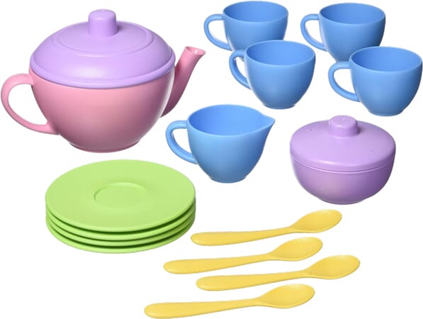Juego de té Green Toys de plástico reciclado