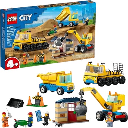 Zestaw LEGO City z Pojazdami Budowlanymi i Kulą Wyburzeniową