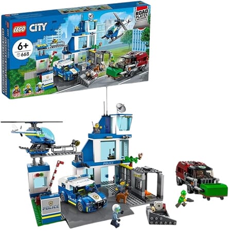 Posterunek Policji LEGO City z Helikopterem i Pojazdami
