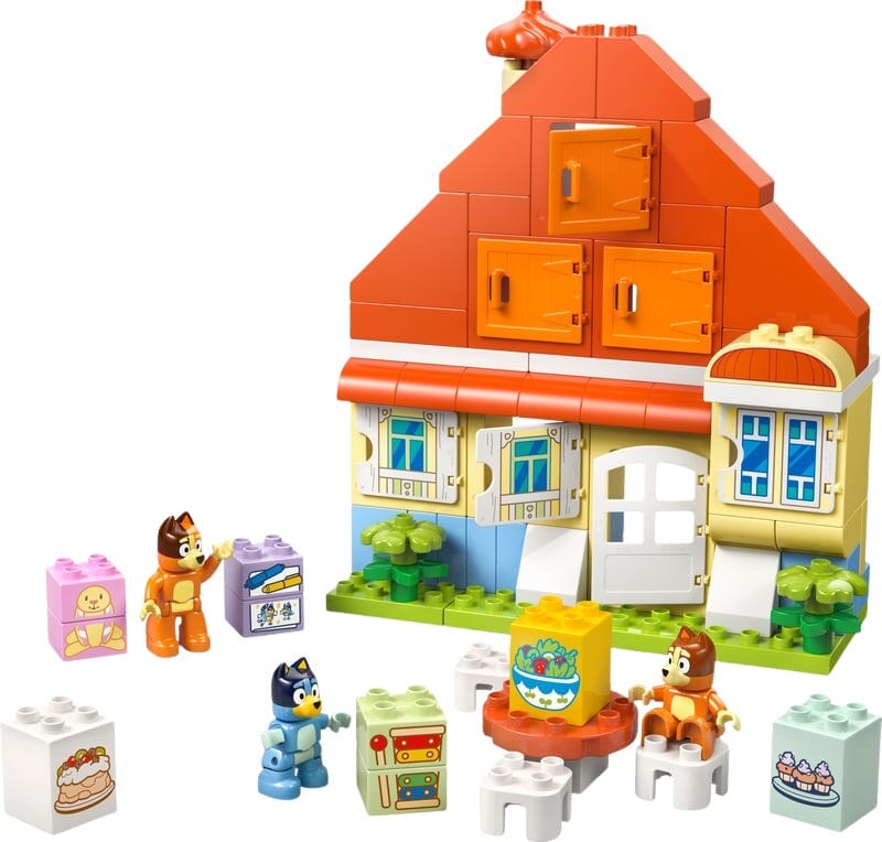 DUPLO Bluey-huset med minnesspel och gömma-lek