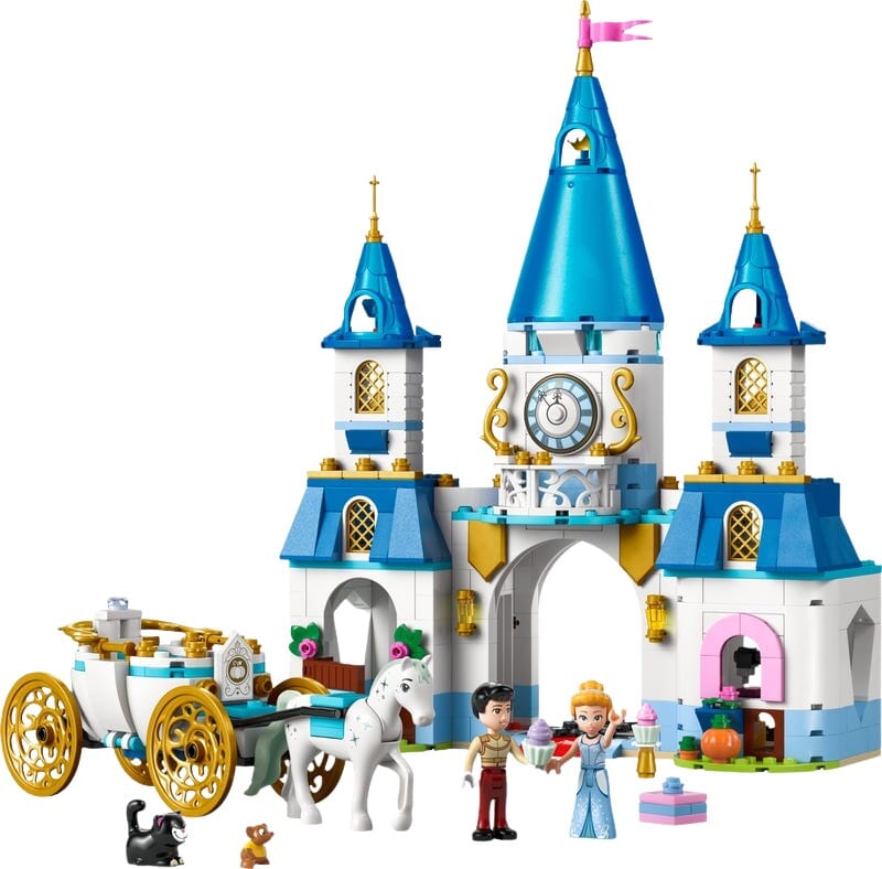 Château de Cendrillon avec carrosse et cheval