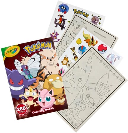 Livre de Coloriage Géant Pokémon avec Autocollants