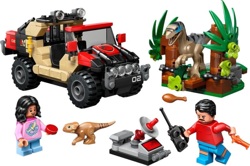 Set d'Aventure Tout-Terrain avec Poursuite de Dinosaures