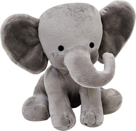 Mjuk elefant med tågmotiv