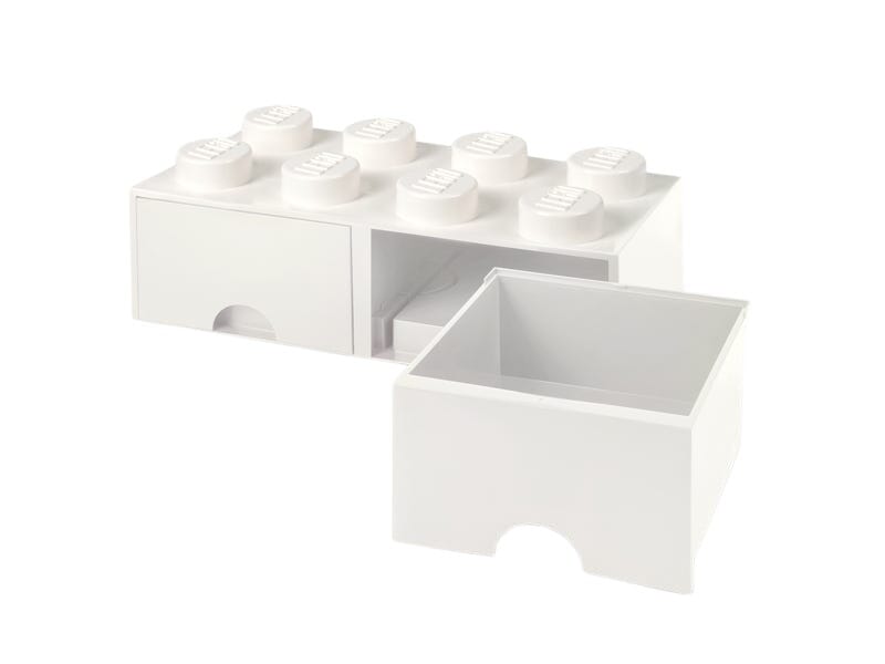 LEGO förvaringslåda i tegelform - Vit