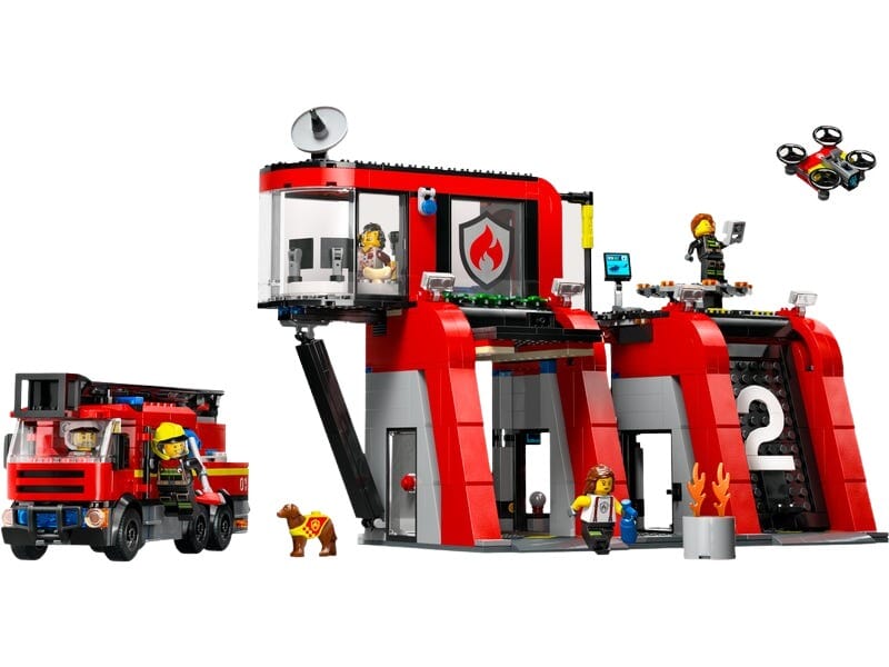 LEGO City Brandweerkazerne met Brandweerauto