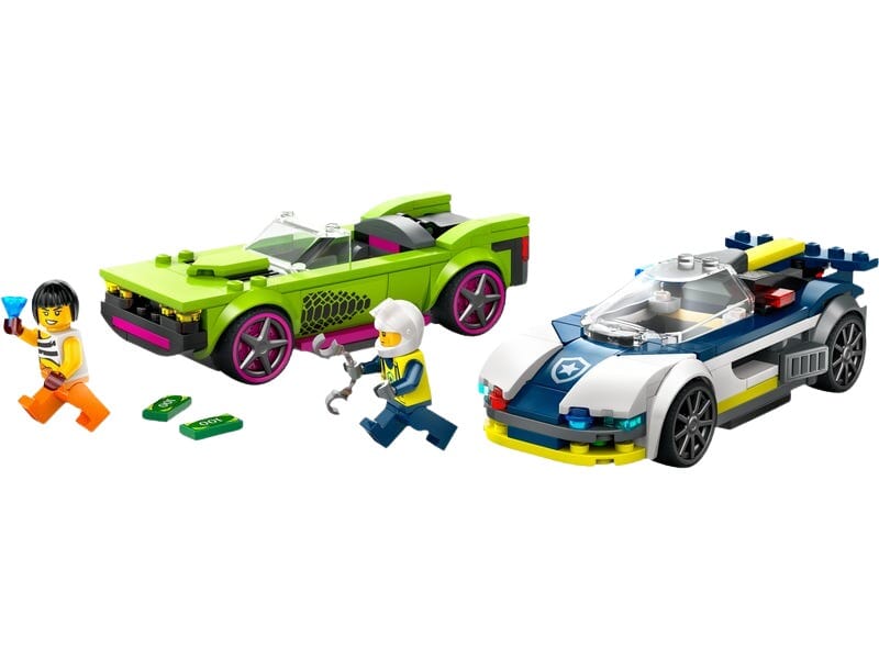 Set LEGO City Poursuite Policière avec Voitures