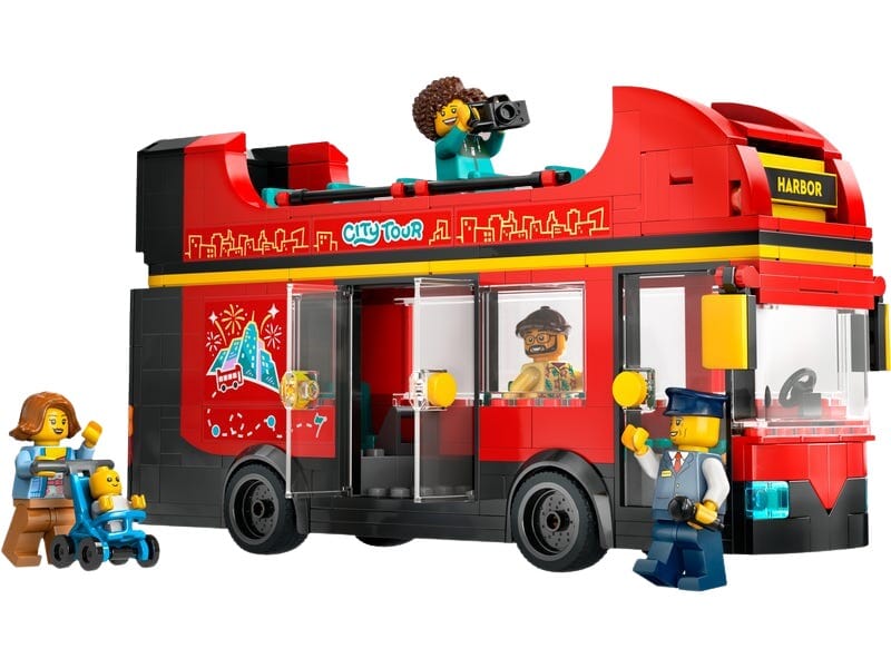 Bus touristique à impériale rouge LEGO City