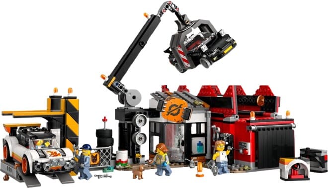 LEGO City Scrapyard with Working Crane