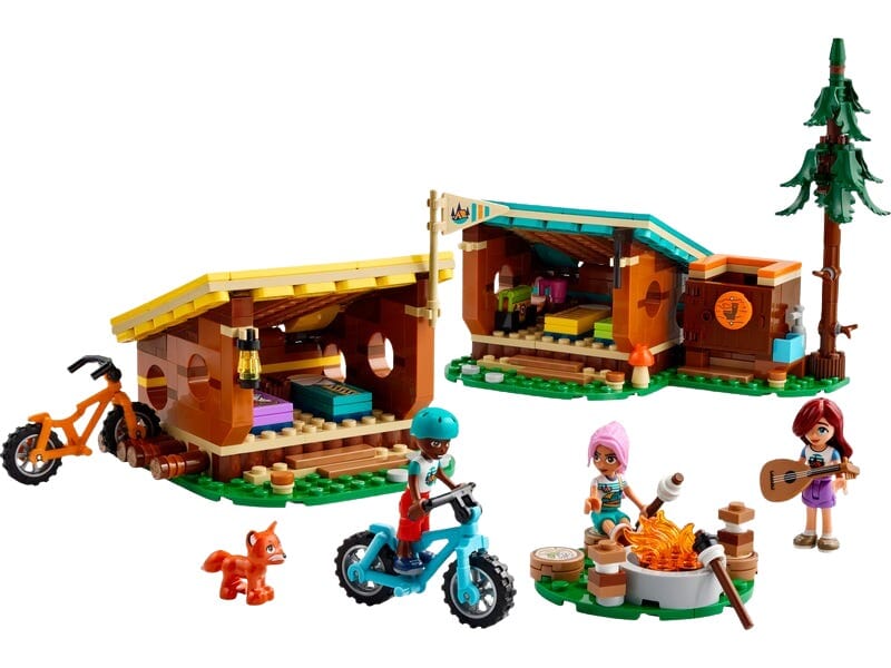LEGO Friends camping-set med stugor och minidockor