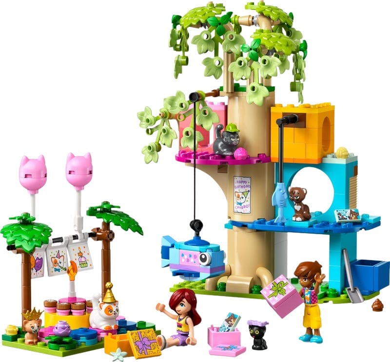 Cabane dans les arbres LEGO Friends pour fête d'anniversaire de chats