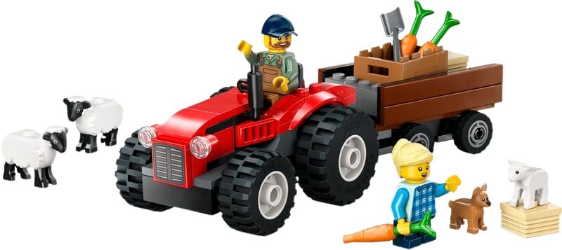 LEGO Rode Boerderij Tractor Set