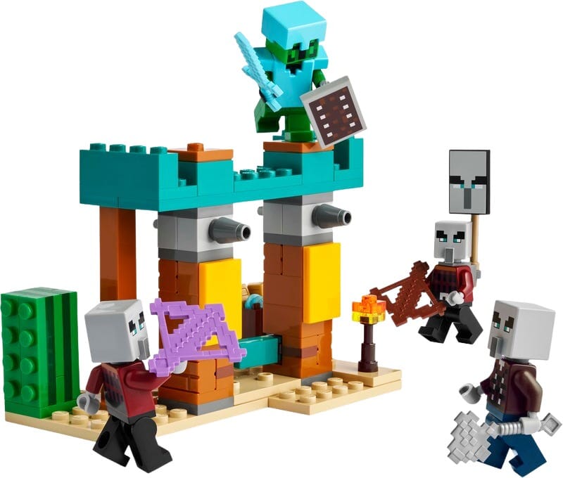 Minecraft Desert Battle with Illagers