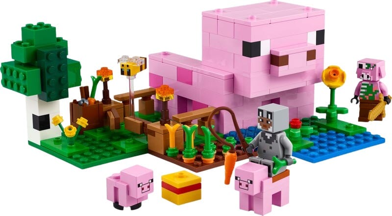 Set de construction Minecraft maison cochon rose