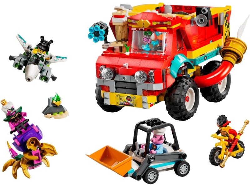 Set Monkie Kid con Camion Trasformabile e Veicoli da Costruire