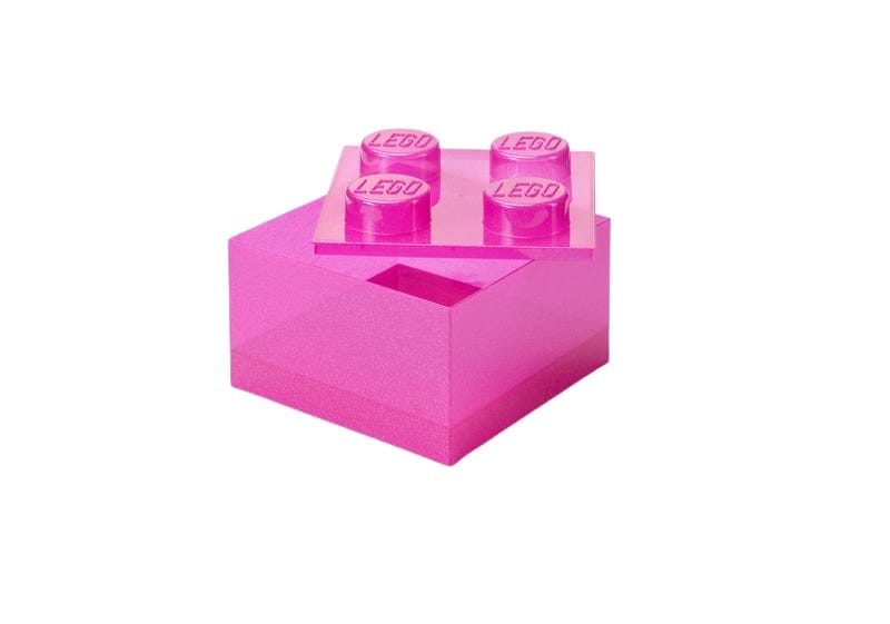 Różowy pojemnik w kształcie klocka LEGO