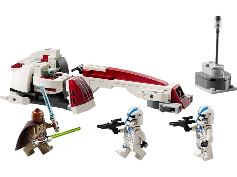 Speeder BARC di Star Wars con Baby Yoda