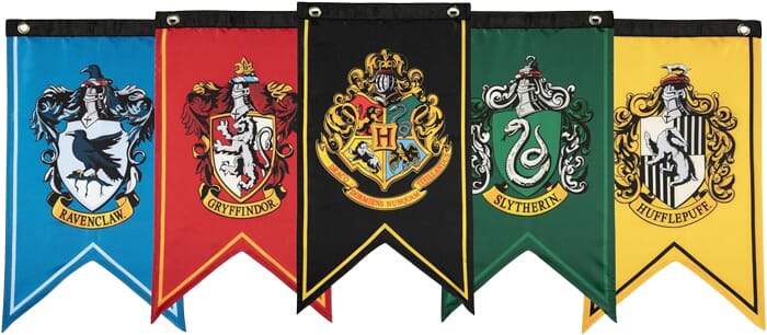 All Five Hogwarts House Flags