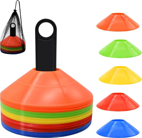 Colorful Sports Cone Set with Storage