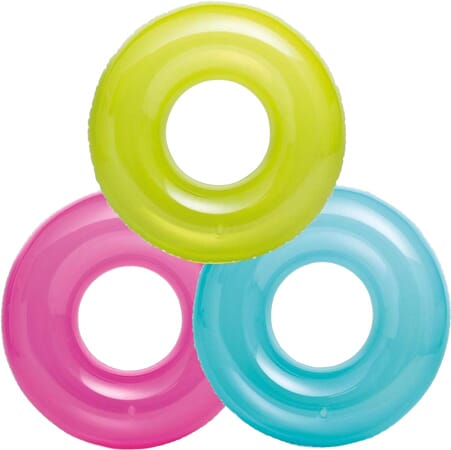 Set of Three Transparent Pool Tubes
