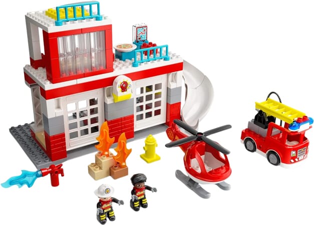 Remiza strażacka DUPLO z syrenami i światłami