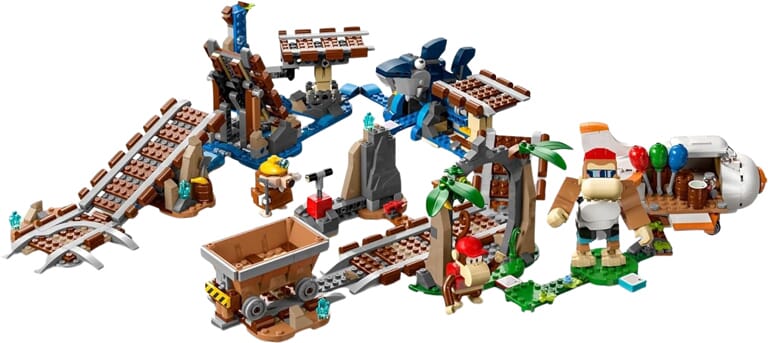 LEGO Carrera en Carritos Mineros con Diddy Kong